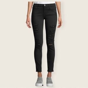 EUC | Frame | Distressed Le Skinny De Jeanne | Noir/Black | Size 26